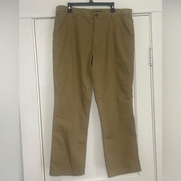 Carhartt Rugged Flex Relaxed Fit Canvas Tan Work Pant Men’s 38x32 BN2291-M - Picture 1 of 4